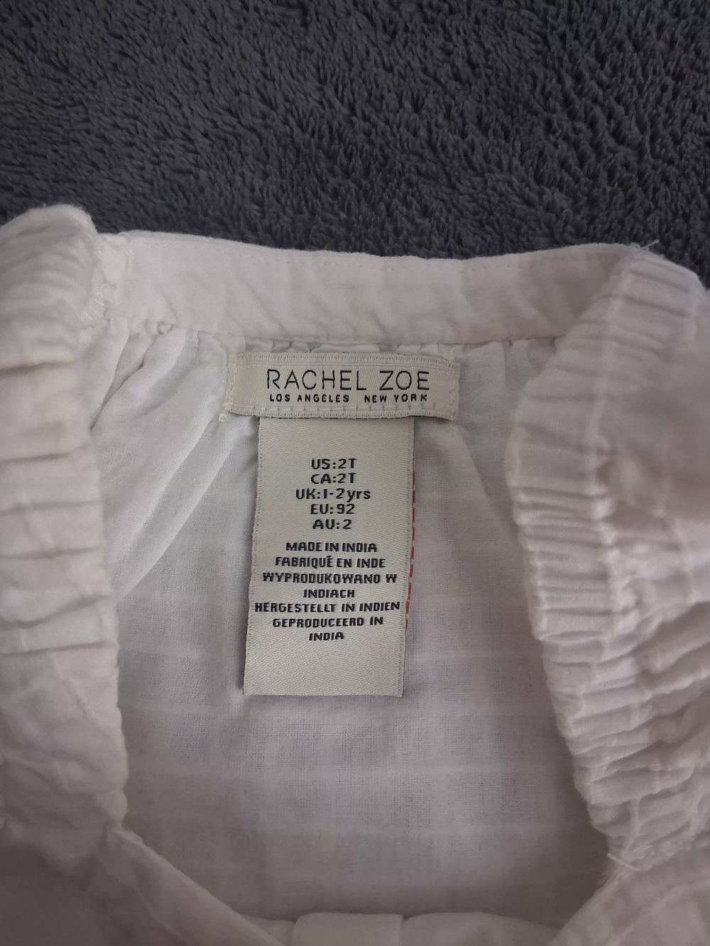 Rachel Zoe White Ruffled Collar Toddler Top - Picture 2 of 6